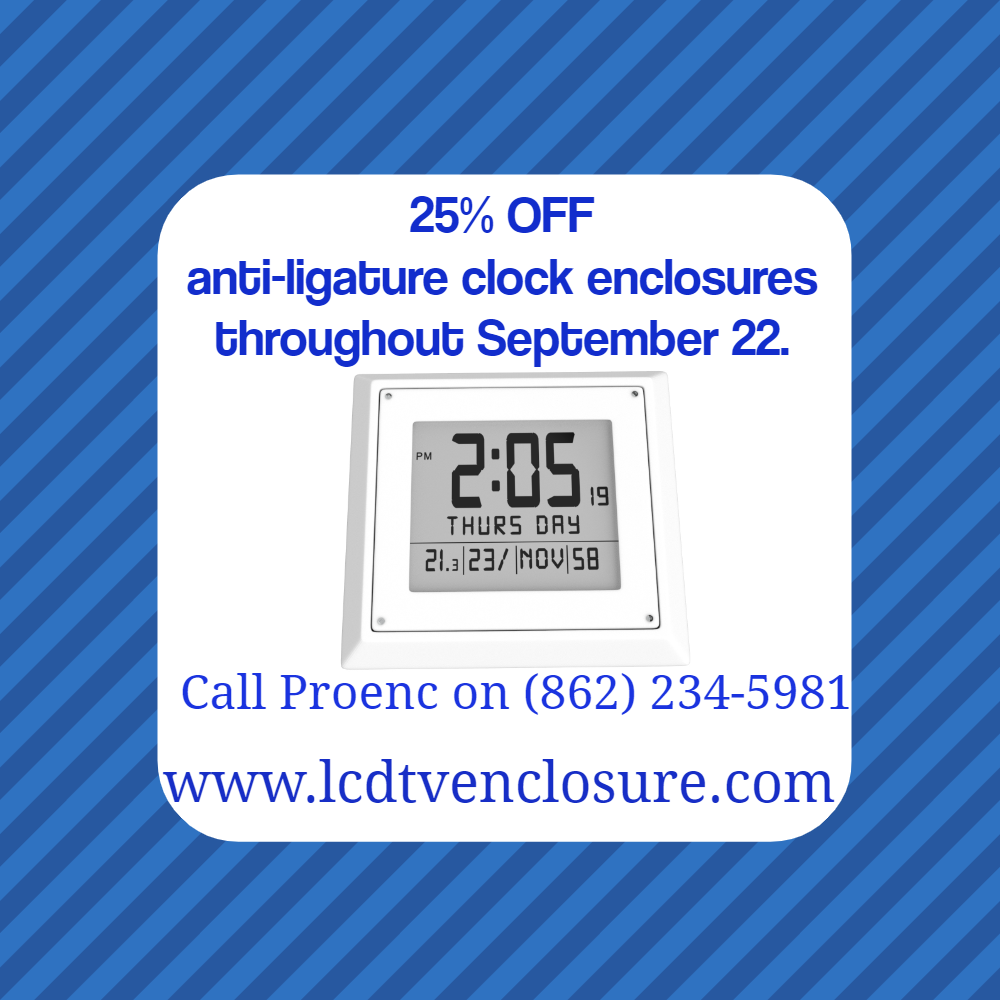 anti-ligature clock enclosure